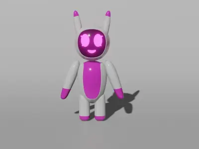 3D Cute Robot 3 in 1 Low-poly 3D model