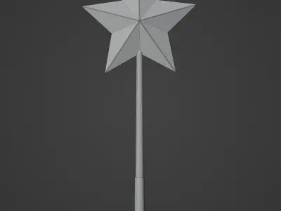 Simple Magic Wand Low-poly 3D model
