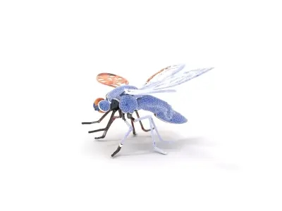 Copper Mechanical Insect model pack Low-poly 3D model