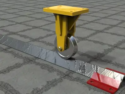 Heavy Duty Caster Wheel Free 3D model