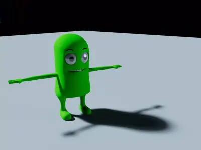 Green Guy Character 3d model 3D model