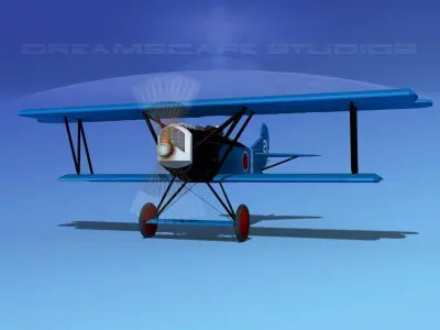 Fokker D-VII V13 Japan 3D model