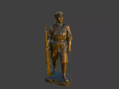 Military sculpture warrior military battle war hero soldier 3D print model