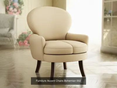 Furniture Accent Chairs Bohemian Collection 3D Model Pack