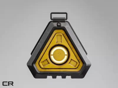 Sci-Fi Power Core Low-poly 3D model