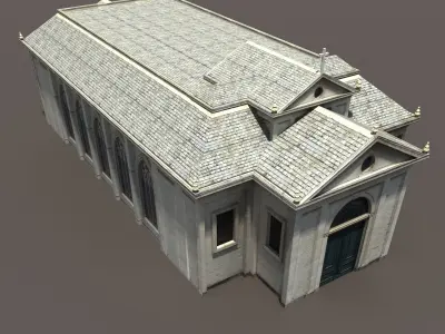 Church Roman 84 Low Poly 3d Model Low-poly 3D model