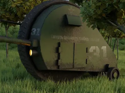 Game ready Sphere Tank 3D model