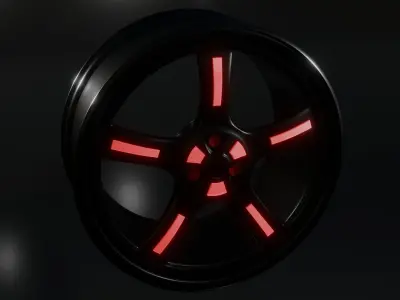 CAR RIM 3D model 5