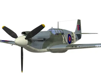 North American P-51 Mk1 Mustang 3D model