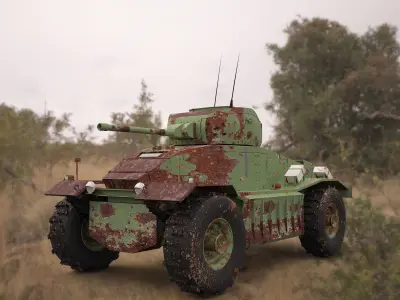 aec armoured military vehicle 3d model 3D model