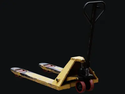 Low Poly PBR Pallet Jack Low-poly 3D model