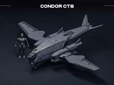 Condor aircraft scifi 3D print model