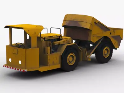 Underground Mining Dump Truck Low-poly 3D model