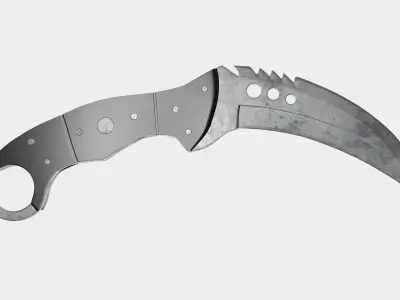 Talon Knife Game-Ready 3D Model Counter-Strike Inspired Low-poly 3D model