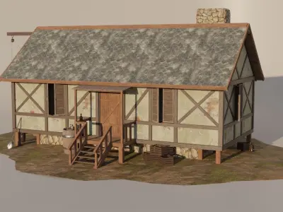 Medieval tavern 3D model