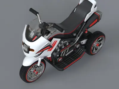 Childrens plastic sports bike 3D model