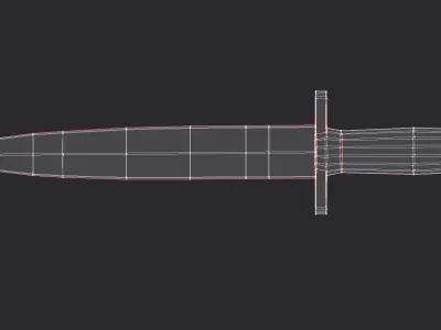 Knife Free low-poly 3D model 8