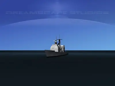 USS Gettysburg CG-64 LP Low-poly 3D model