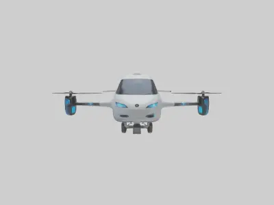 Flying Taxi Model 1 Low-poly 3D model