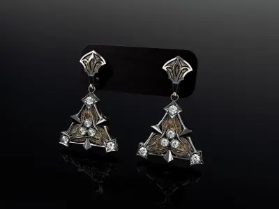 Antique style Earrings 3D print model