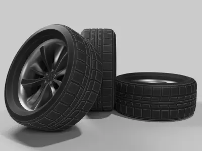 Car Tyres 01 3D model