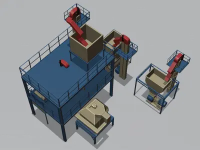 Feed Sanitization Full Machine Low-poly 3D model