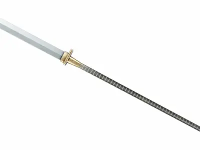Spear Low-poly 3D model 4