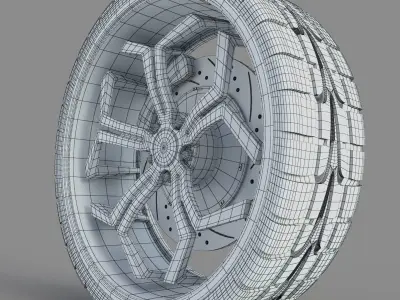 Car Whell Free 3D model