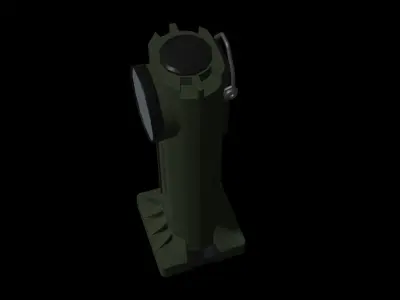 Right Angle Flashlight Low-poly 3D model