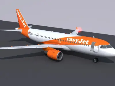 Airbus A320 livery Easy Jet 3D model