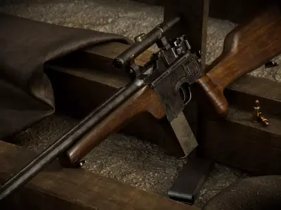 C96 Carbine Low-poly 3D model