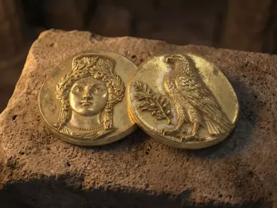 Abydos Ancient Stater Coin Antique Greek Replica  3D print model