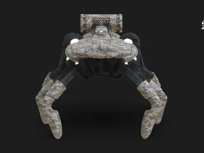 SciFi-Mech Magnet Pull No UVs - Ztool for Zbrush 3D model