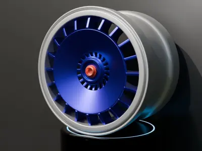 Sport Rim blue wheel 3D model