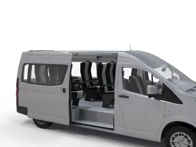 Passenger Transport Van Interior Seating Configuration 3D Model 3D model