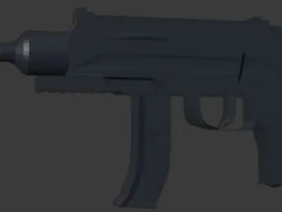 scorpion gun Free low-poly 3D model