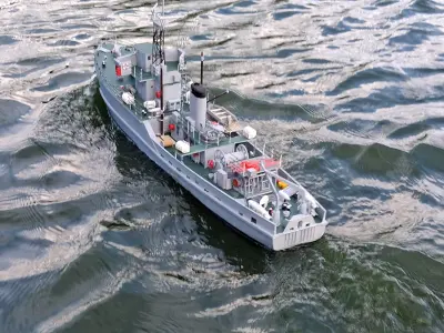 HMS Ton Class Minesweeper radio controlled model 3D print model