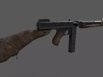 3D Model - Thompson Machine Gun 3D model