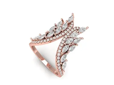 Wedding Ring 3D print model 69