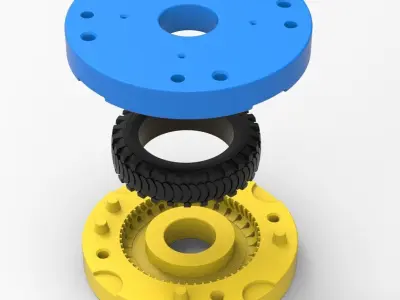 Mold for diecast tire 13 Scale 1 to 10 and 1 to 14 and 1 to 25 3D print model