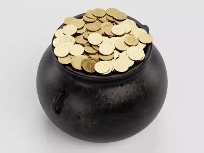 -Pot with Money- 3D model