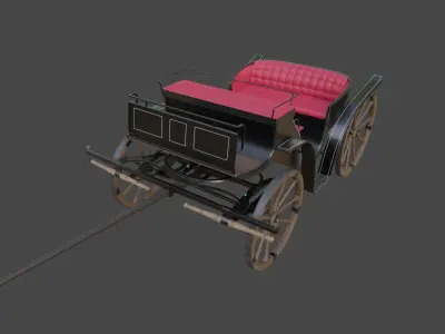 Retro carriage 3D model