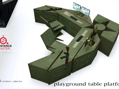  airforce game table 3D model