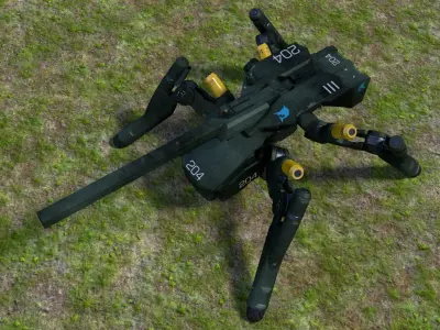 Animated Spider Tank 3D model