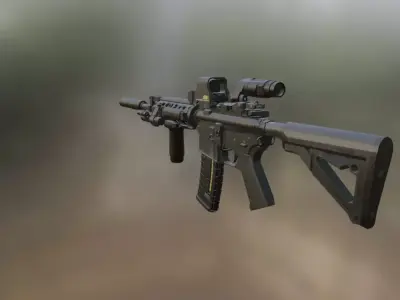 M4 Carbine 3D model 4