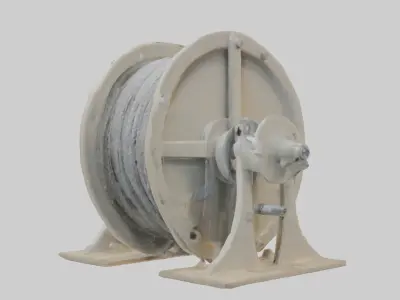 Ropepulley Model Low-poly 3D model