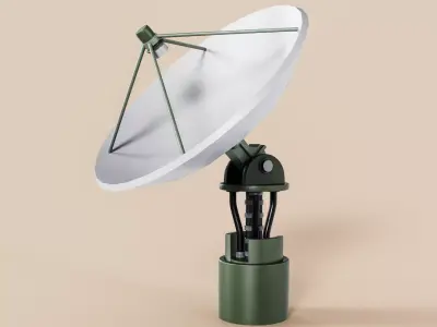 Big Satellite Dish Low-poly 3D model