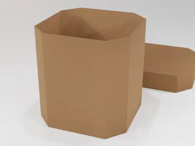 Cardboard Box 3D model