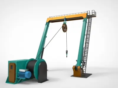 offshore crane 3D model