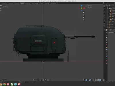 Russian Naval Gun AK-100 3D model